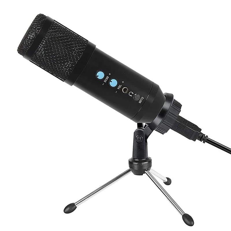 

Микрофон HFES, для игровых микрофонов, подкастов, записи на YouTube, подключи и работай с регулируемой подставкой для штатива, для Windows Mac и т. д.