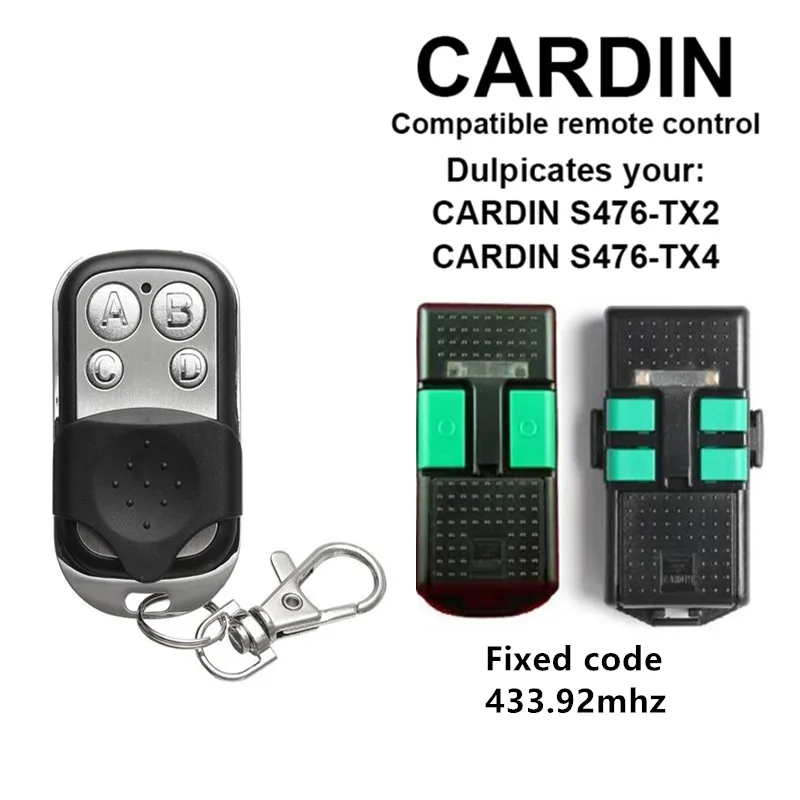 CARDIN S476 TX2 TX4 пульт дистанционного управления гаражной дверью 433 92 МГц