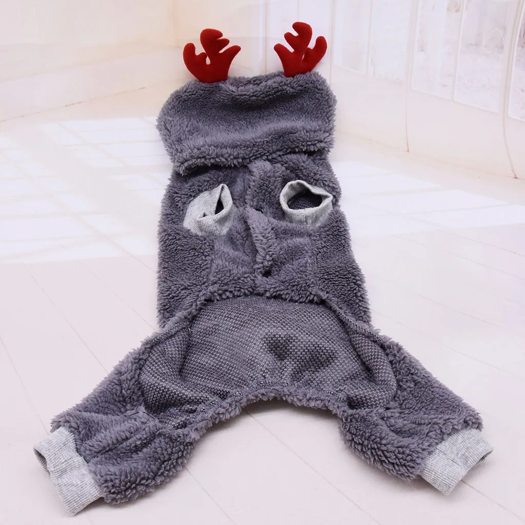 Мягкий хлопковый костюм пижамы зимняя теплая рубашка для собак однотонное