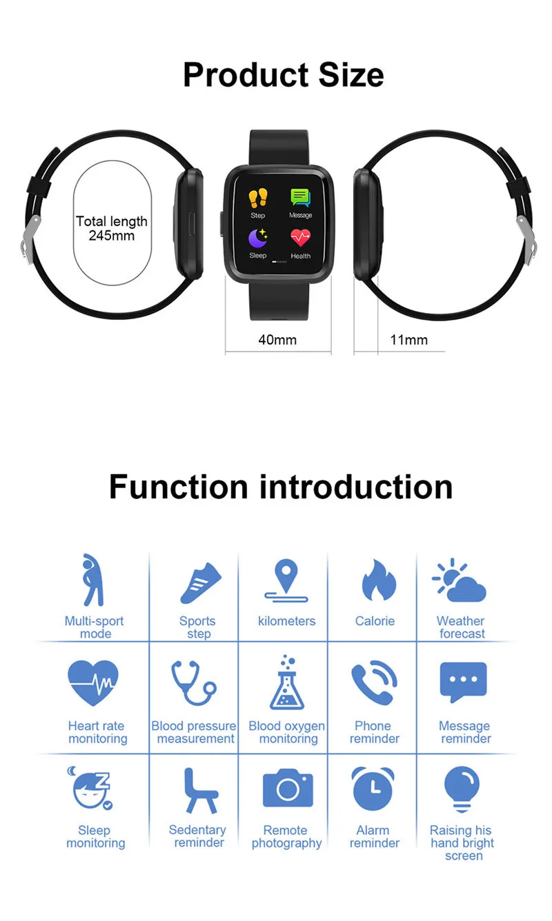 CY7 PRO Смарт часы полный экран сенсорный IP67 Водонепроницаемый Bluetooth Спорт фитнес трекер для мужчин Smartwatch для IOS Android телефон D7