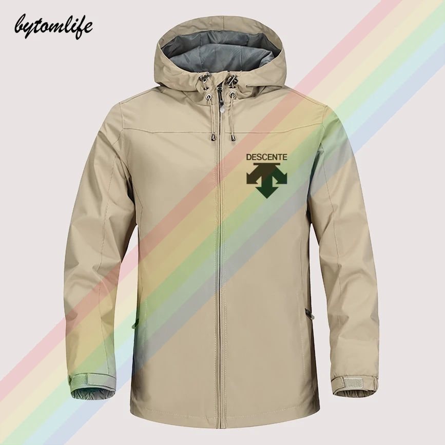 

Fashion movement DESCENT Winter Jacket Men Lightweight Hooded Zipper Waterproof Coat Windproof Outdoor Sportswear Asian size