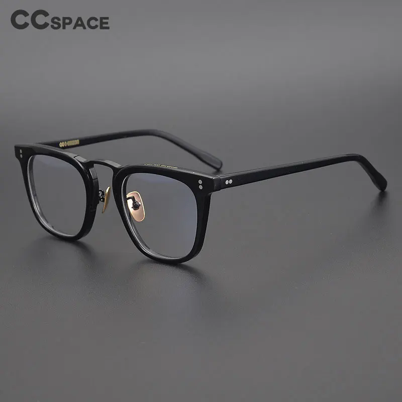 49309 Ретро ацетатные оправы для очков из чистого титана мужчин и женщин оптические