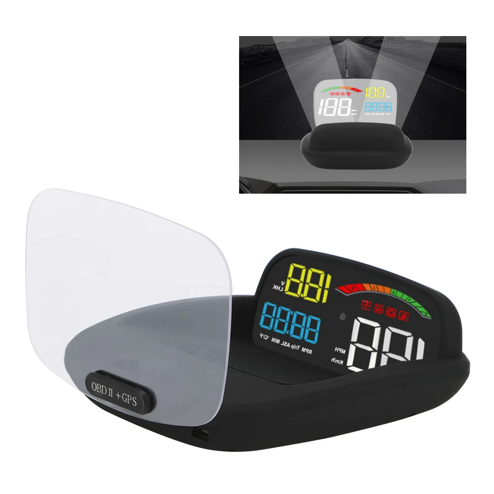 Универсальный автомобильный GPS проекционный Спидометр Температура воды об/мин