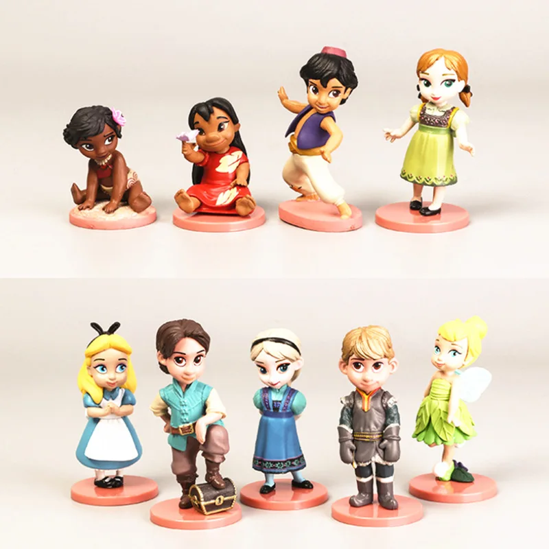 Disney 9PCS style Dream Princess Dolls Lovely Flower Fairy Isana Model Action map Ornament Children's Toys gift | Игрушки и хобби