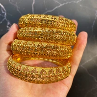 4 pcs 24k womens dubai gold bracelet ethiopian womens wedding bracelet arabic and gold jewelry and childrens pendant