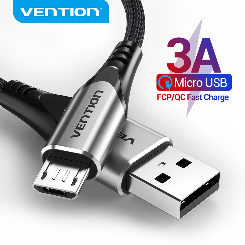 

Vention Micro USB Cable for Samsung Xiaomi 3A Fast Charging USB Type C Cable for HTC Huawei P40 Pro USB Charger Data Cord USB C