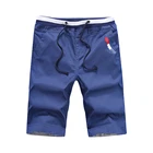 Шорты мужские хлопковые на завязках, повседневные Модные Бермуды, с эластичным поясом, с карманами, Азиатские размеры, летние