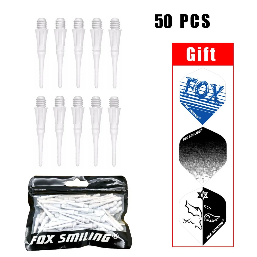 Fox Smiling 50 шт. 25 мм цветная 2BA профессиональная дротика с мягким наконечником для Дротика s и электронная Дротика s с хорошим качеством