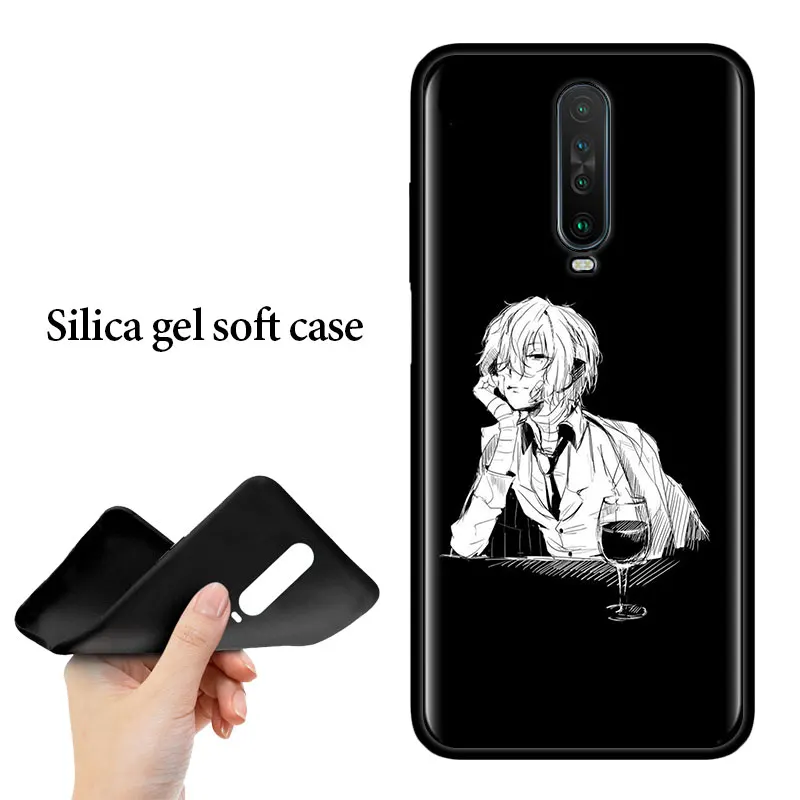 Silicone Case For Xiaomi Redmi Note 9 9S 8 8T 9 Pro 7 Redmi 9 9A 9C 8 8A 7 7A 6 6A Cover Fundas Bungou Stray Dogs Dazai Osamu