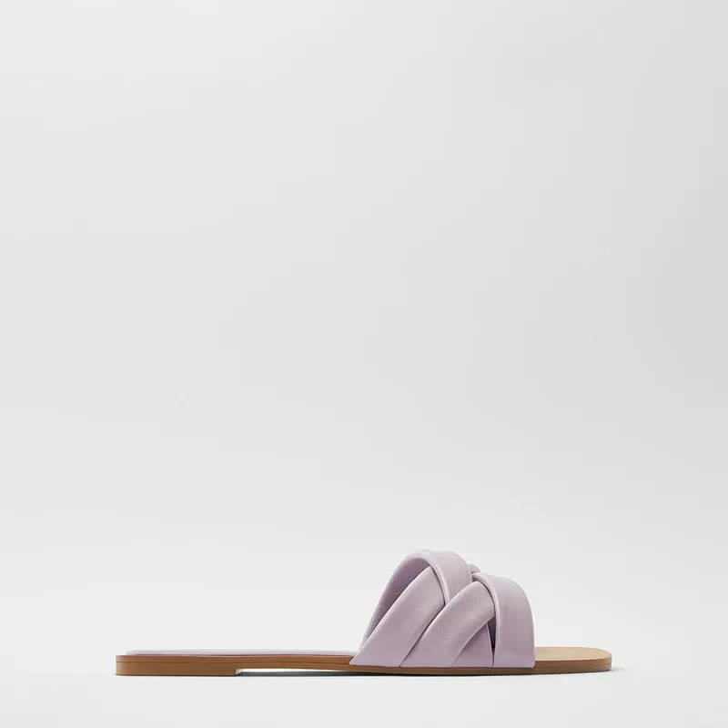 

Low Shoes Beige Heeled Sandals Ladies' Slippers Square Toe Cross-Tied Slipers Women Black 2021 Flat Soft Basic Buckle Strap Soli