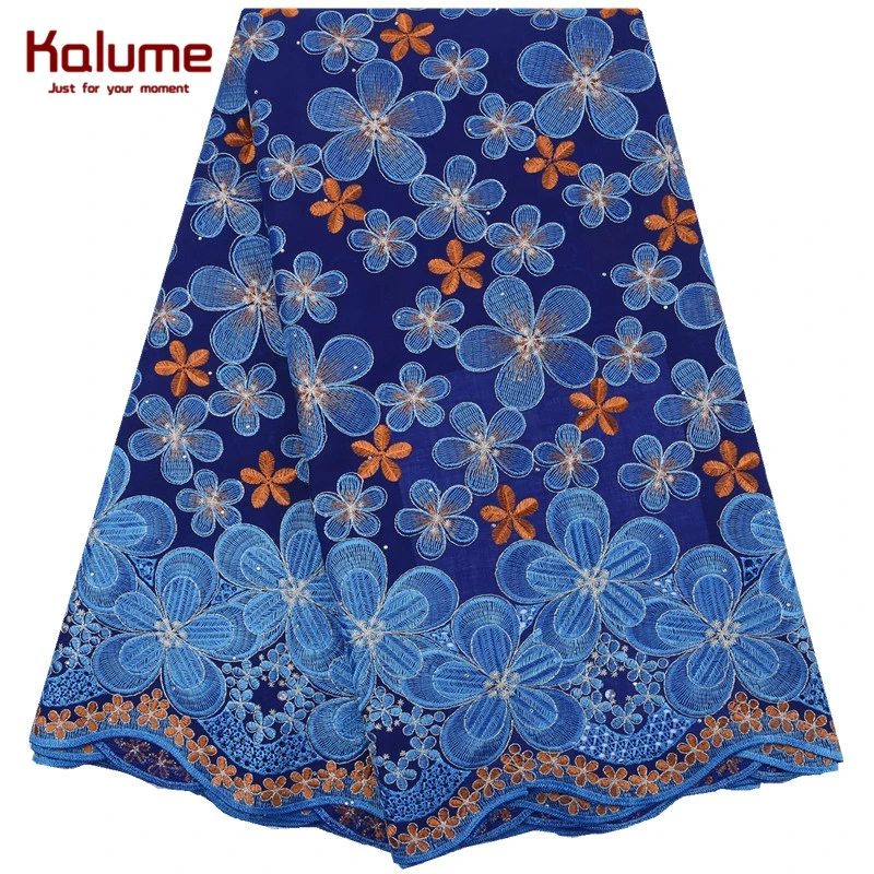 Африканская швейцарская хлопковая кружевная ткань Kalume новейшая нигерийская