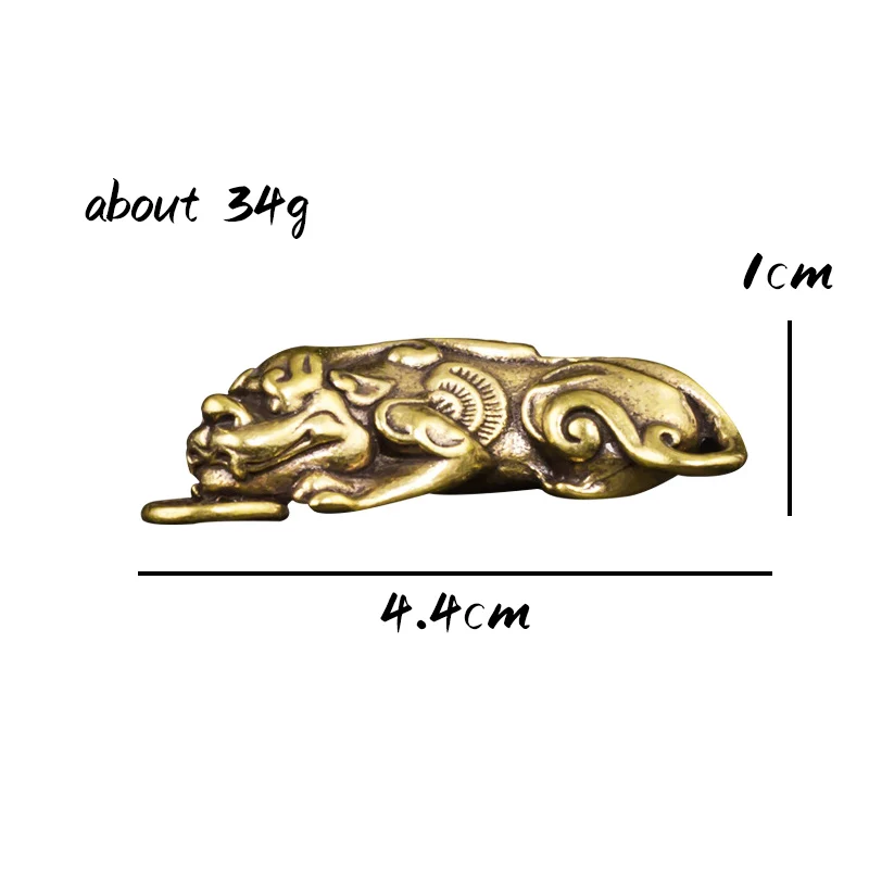 Большие размеры медные винтажные брелки для ключей Lucky Beast Pi Xiu металлические