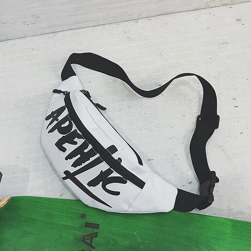 Женская поясная сумка с буквенным принтом дорожная на бретельках уличная 2020 для