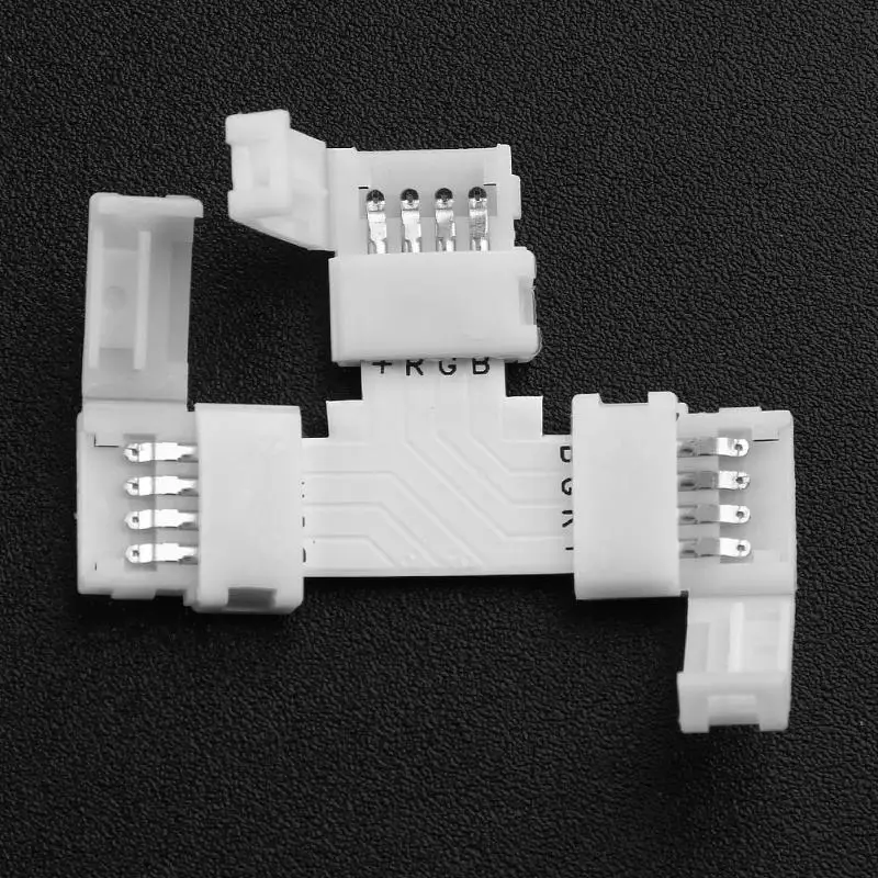 5050SMD RGB Разъем для светодиодной ленты 4pin 10 мм T Форма X форма Бесплатная Сварка