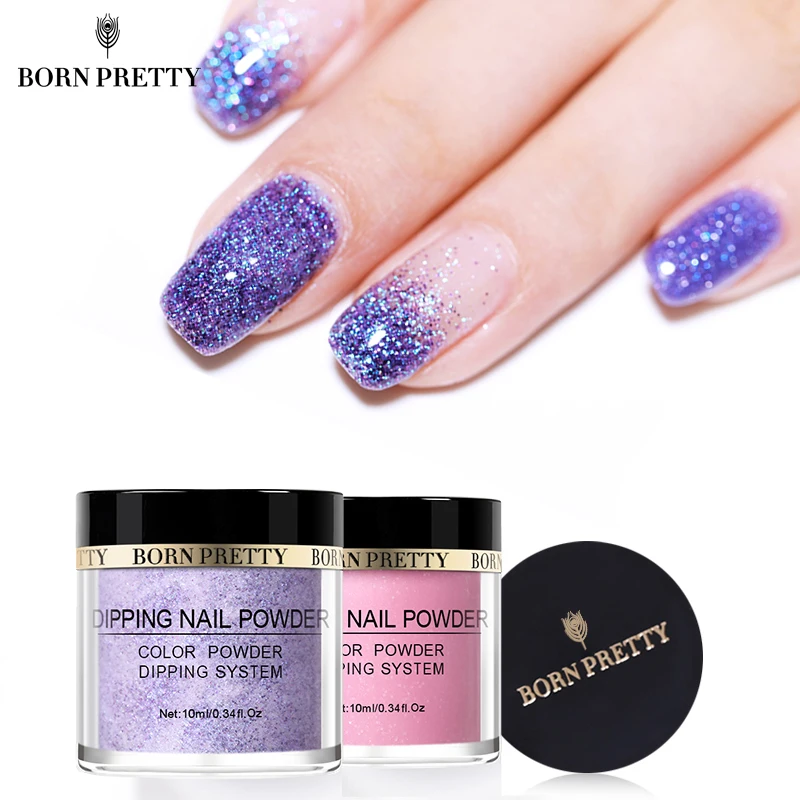 Голографические Dip порошки для ногтей градиентные погружения блестки украшения