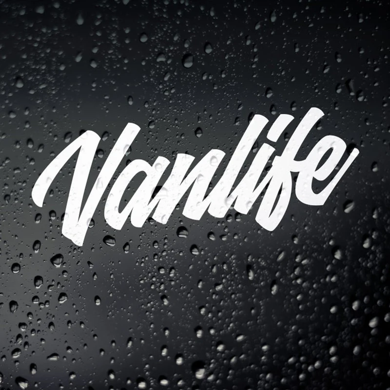 Черно-белая смешная наклейка Vanlife на внедорожник маленького/большого размера, съемная Водонепроницаемая Наклейка на окно, корпус CL801