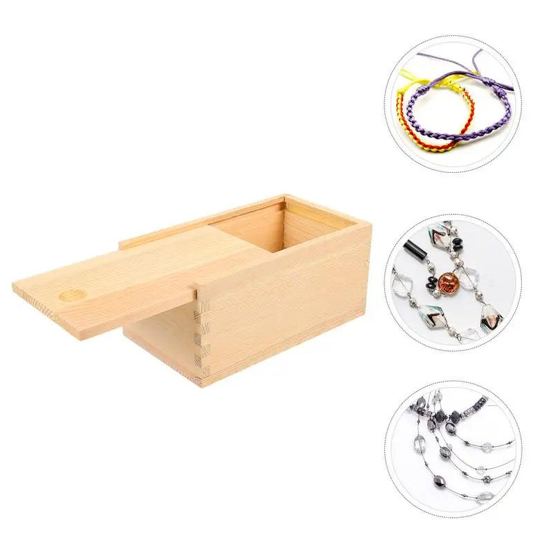 

1pc Wooden Drawer Style Storage Box Solid Wood Convenient Storage Container Sundries Organizer for Office Dorm