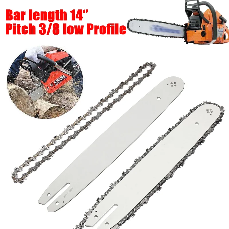 14 Inch Chain Pitch 3/8“ Drive Link 50 Chain Guide Bar Chains STIHL 017 MS170 MS171 MS180 MS230 MS250 All Type Chain Saw Replace