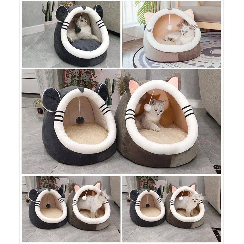 

Cat Litter Four Seasons Universal Cat Bed Cat House Closed Kennel House Villa Pet Supplies Keep Warm In Autumn And Winter