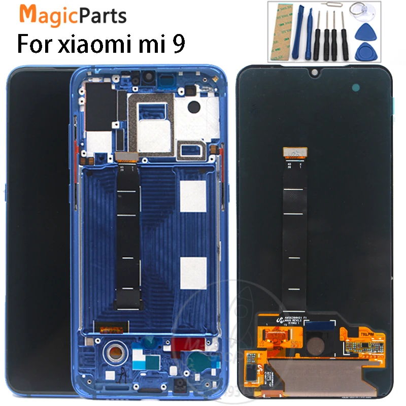 Для xiaomi mi 9 mi 9 ЖК-дисплей 6,39 ''AMOLED ЖК-дисплей для xiaomi 9 ЖК-дисплей кодирующий преобразователь сенсорного экрана в сборе+ Инструменты