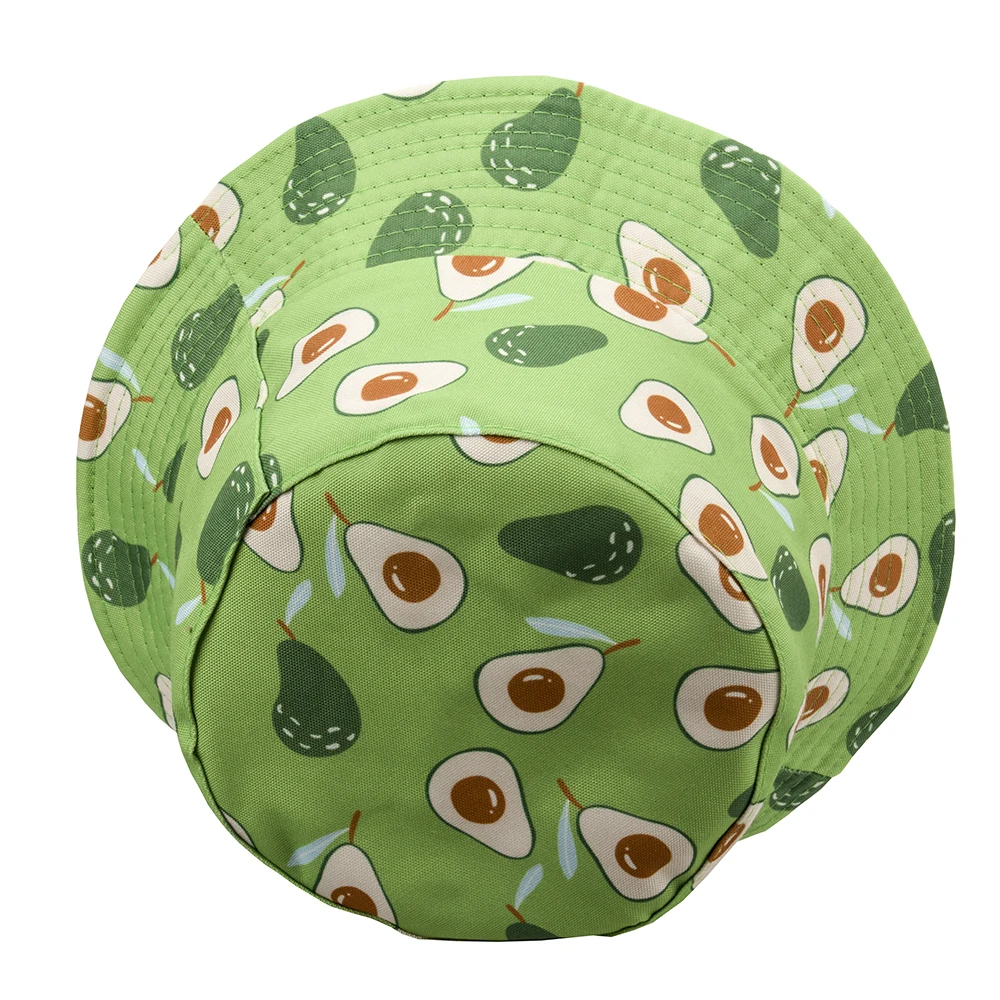 Двухсторонняя Рыбацкая шляпа с фруктами принтом в виде огурцов уличная яблока