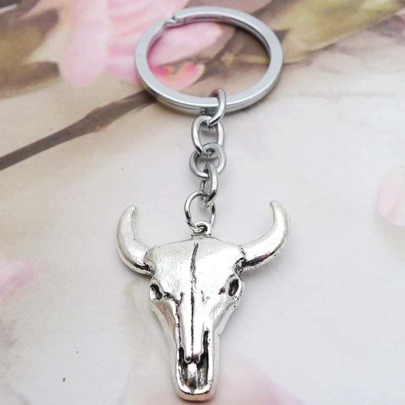 Цепочка для ключей с подвеской в виде Головы Быка|Брелоки| |