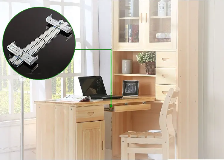Computer Desk Drawer Orbit Keyboard Bracket Slide Rail Hoisting Crane Rail Bracket 2 Guide Rail