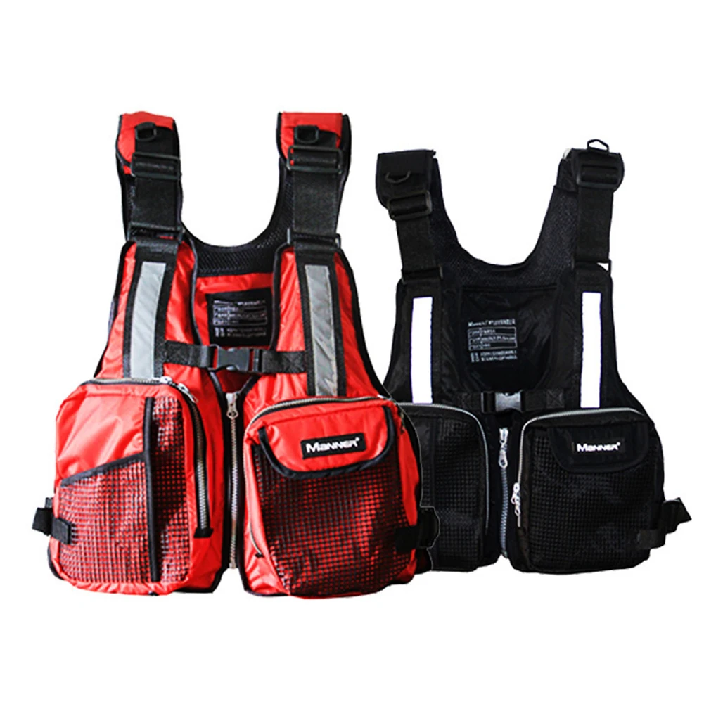 

Adult Life Jacket Solid Men Women Adjustable Waterproof Buoyancy Aid Nylon Fishing Vests Sailing Fishing Kayak Life Vest