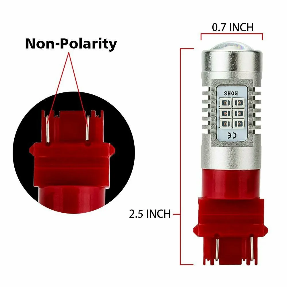 

20W Brake Light 21 LED Chips 2835 SMD 3057 Bulbs Car LED Lamp Pure Red