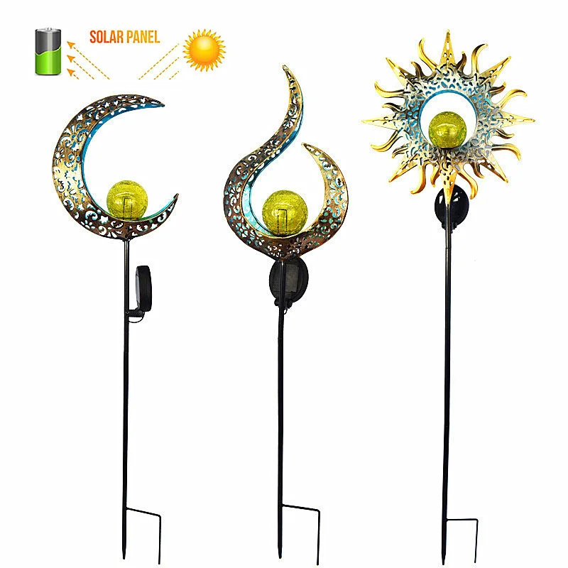 

Solar IP67 LED Garden Lights Bulb Moon Flame Ground Lawn Lights Waterproof Lamps Underground Landscape Pathway Street Lights
