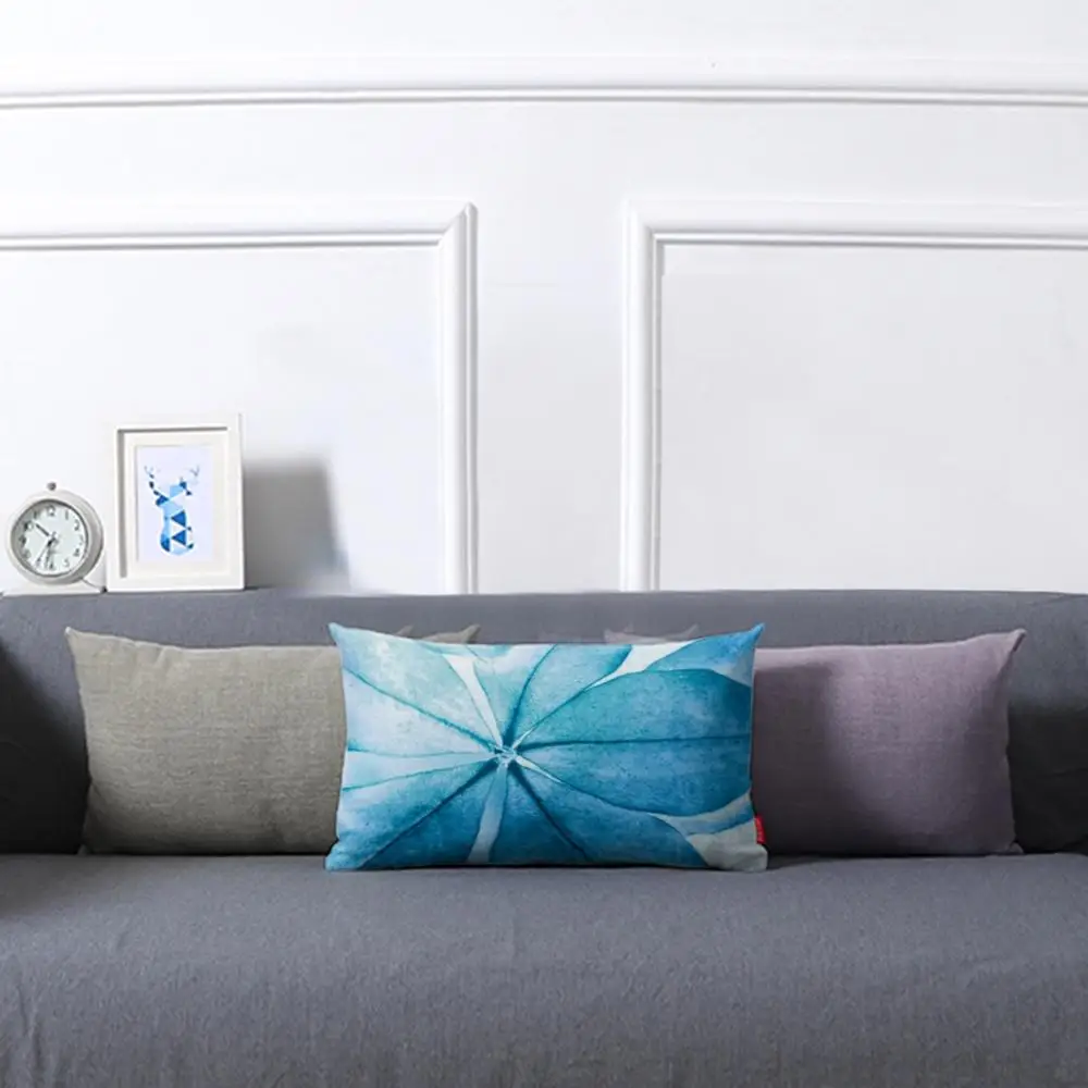 Прямоугольная короткая плюшевая наволочка для подушки цветочный рисунок