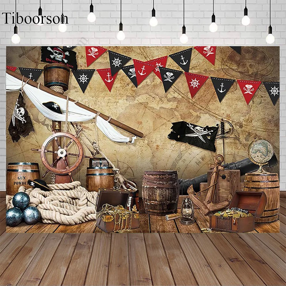 

Pirate ship sailing map Photography Backdrops Newborn Cake Smash Baby Shower Children Portrait decor Backgrounds for Photocall