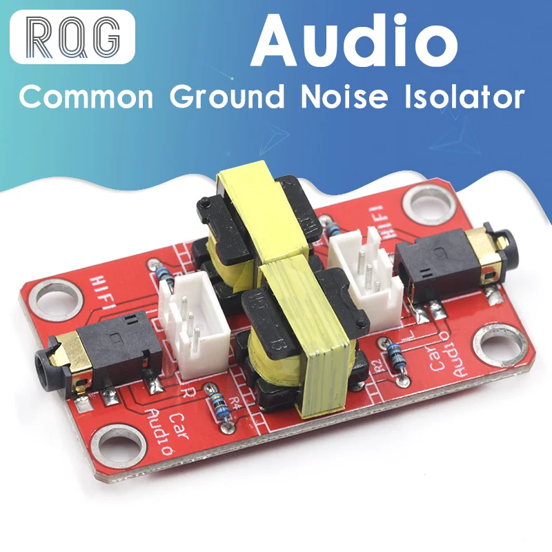 Stereo Audio Isolator Vehicle Common Ground Suppression Interference Noise Isolation Module Transformer Coupler | Инструменты