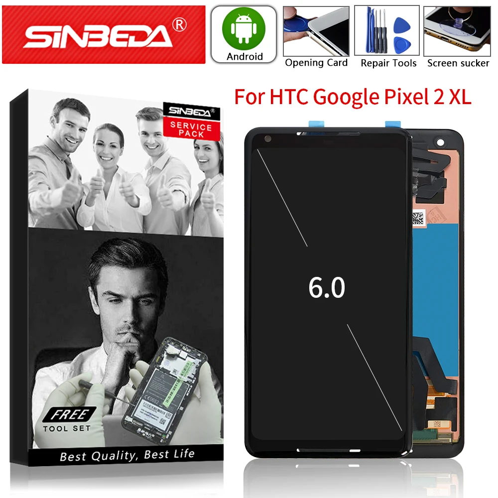 6.0&quot For HTC Google Pixel 2 XL Display LCD Digitizer Touch Screen 2XL Pixel2XL | Мобильные телефоны и аксессуары