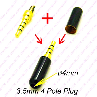

5pcs/lot headphone jack 3.5mm female connector for phone/handbook/notebook PJ-310602 + Golden Male Jack 4P