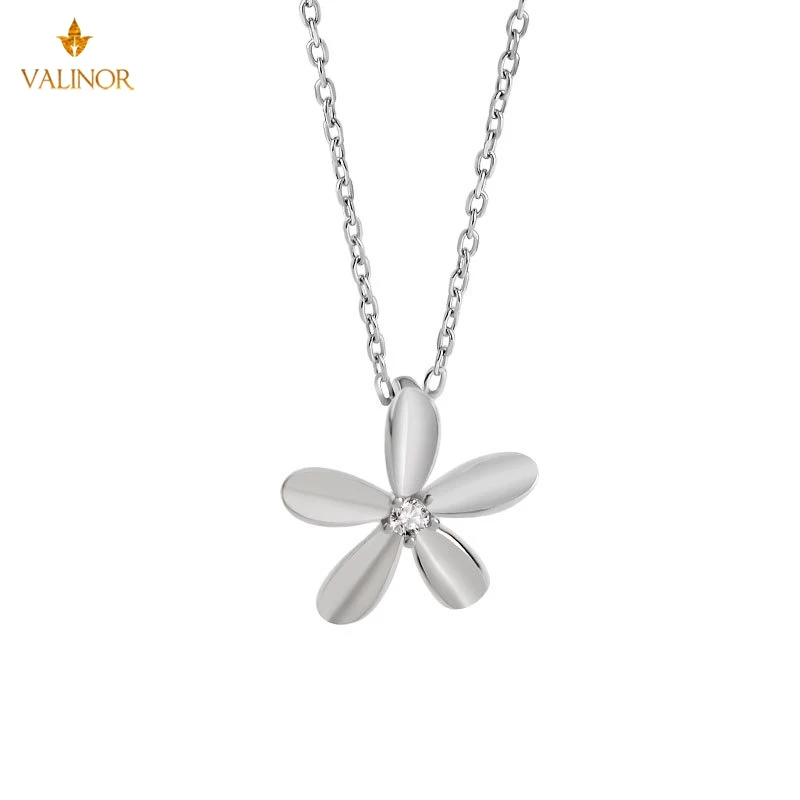 

Cold wind niche light luxury temperament small silver flower necklace female clavicle chain 925 sterling silver