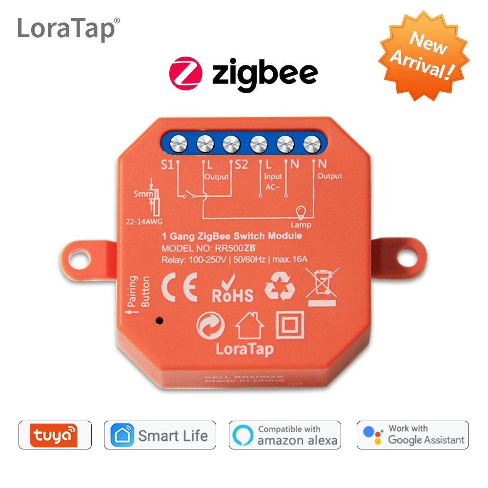 Tuya Smart ZigBee 3 0 реле 16A DIY модуль для светильник и устройство вкл. Приложение