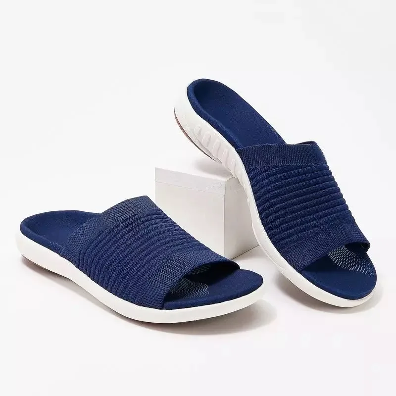 

2021 Summer New Couple Slippers Large Size Soft Comfortable Women Slippers Pure Color Home Women's Shoes