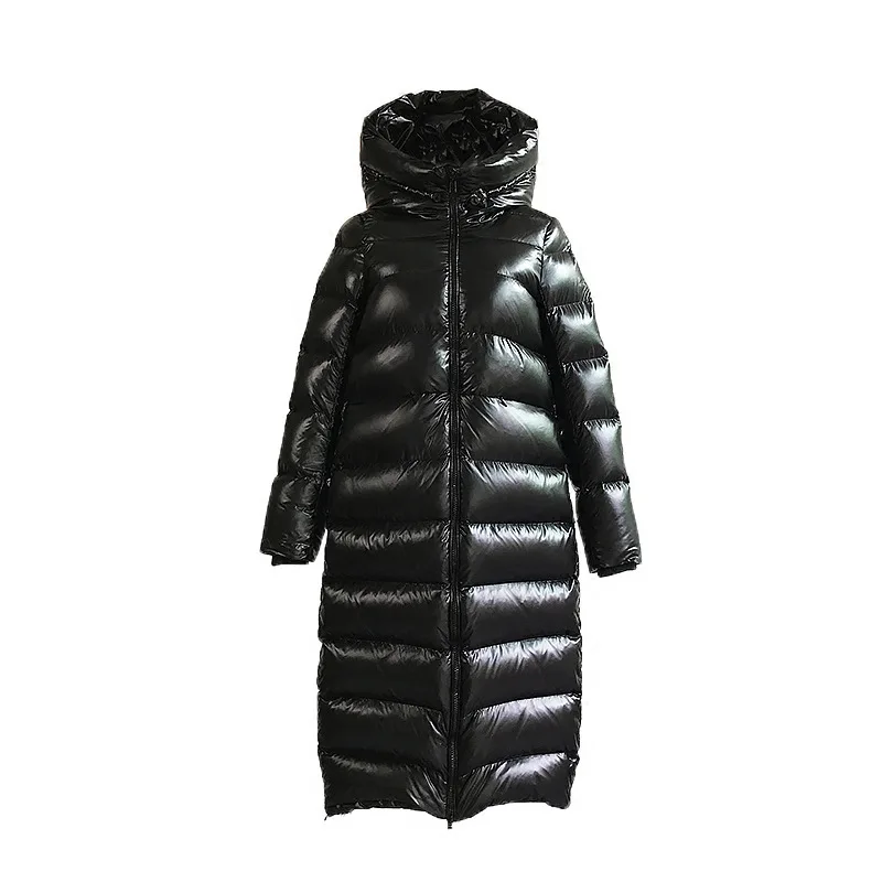

White Duck Down Jacket Women Thick Long Winter Coat Women Hooded Korean Female Puffer Jacket Doudoune Femme CV168054