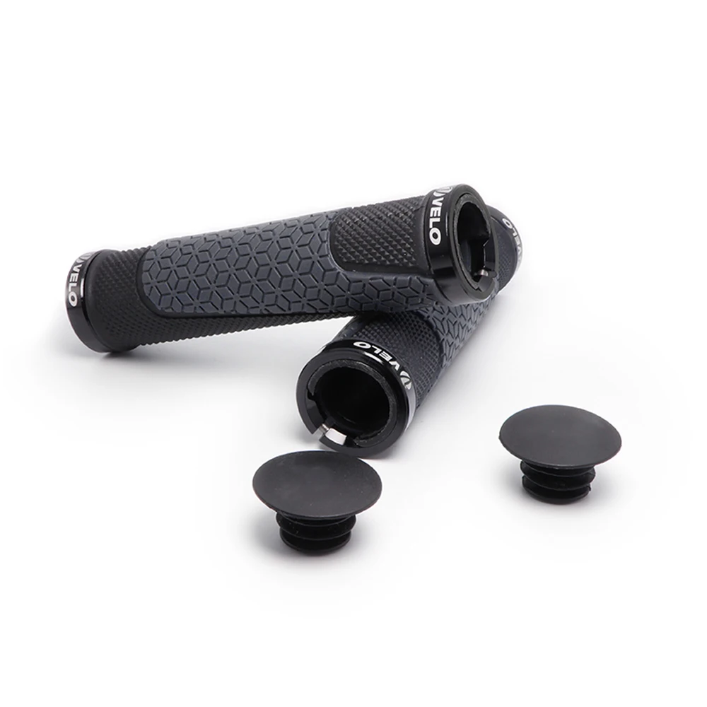 

Genuine VELO 1745 Pro Bicycle Grips Cover Hard Plastic Non-slip Black Silicone Bike Grips Cover Road Mountain Bicycle Handlebar