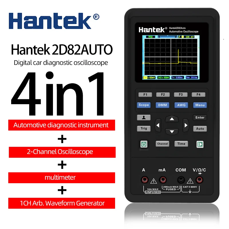 Автоматический цифровой осциллограф Hantek 2D82 2 канальный мультиметр 250 Мвыб/с