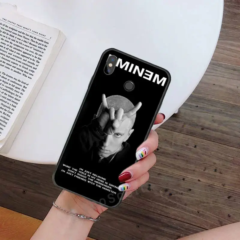 

Eminem HIP Hop fashion singer luxury high quality Phone Case For Xiaomi Redmi note 7 8 9 t k30 max3 9 s 10 pro lite