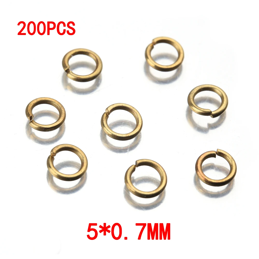 Pure Raw Brass 4 5 6 7 8 10MM Round Open Jump Rings & Split Ring Connectors For Diy Jewelry Making Findings Supplies Wholesale |