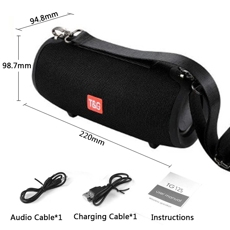 20 Вт беспроводной портативный Bluetooth динамик Колонка звуковая коробка 3D стерео