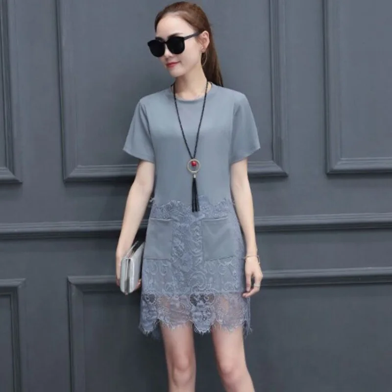 Летнее кружевное платье в стиле пэчворк пикантное мини-платье Для женщин