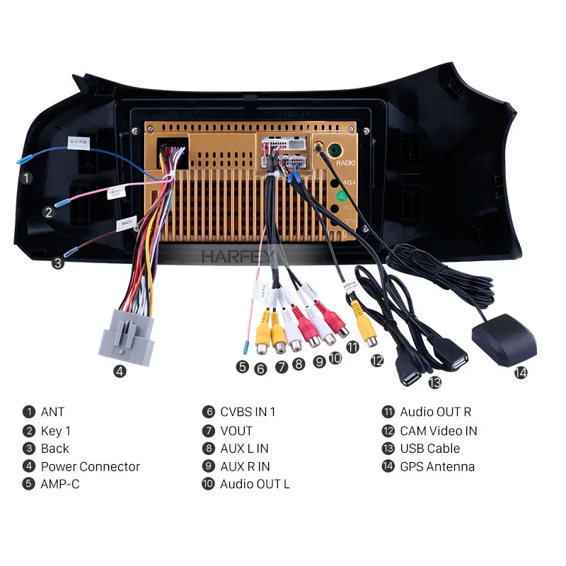 Harfey 9 дюймов Автомобильный радиоприемник с навигацией GPS Android 8 1 для 2012-2019 Chevy Chevrolet