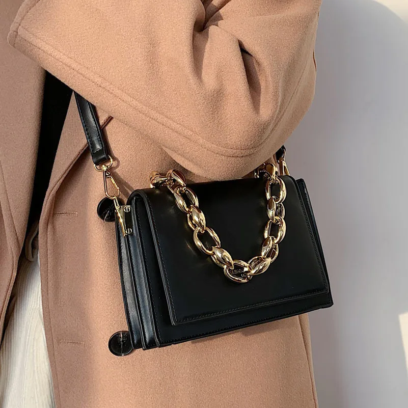 

Fashion Women Pu Leather Handbags Chain Shoulder Bags Designer Ladies Crossbody Bags for Women Casual Female Messenger Bag New