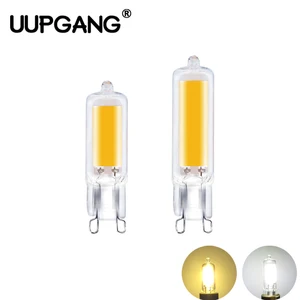 Ampoule glass G9 COB светодиодный светильник 2 Вт 4 Вт Мини светодиодный светильник AC 110 В 220 В прожектор люстра освещение заменить галогенные лампы без мерцания
