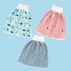 Комплект из 3 предметов моющихся подгузников, регулируемая многоразовая юбка для детских подгузников, водонепроницаемая, герметичная или юбка для подгузников
