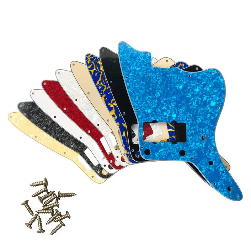 

Pleroo Custom Guitar Parts For US No Upper Controls Jazzmaster Style Guitar Pickguard With Pickups Scratch Replacement